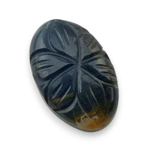 Blue tiger's eye carved cabochon 24x15 mm no 133 Blue tiger's eye carved cabochon 24x15 mm no 133