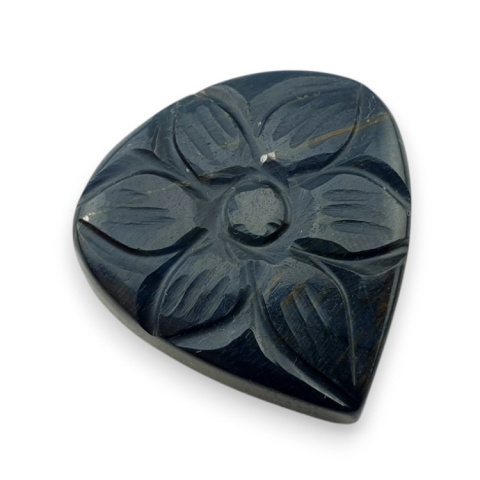 Blue tiger's eye carved cabochon 25x24 mm no 87 Blue tiger's eye carved cabochon 25x24 mm no 87