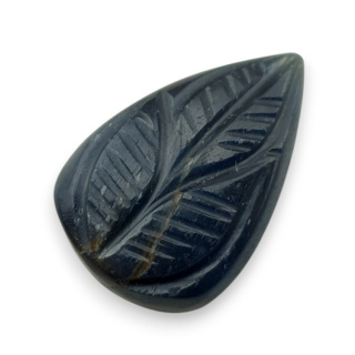 Blue tiger's eye carved cabochon 26x18 mm no 93