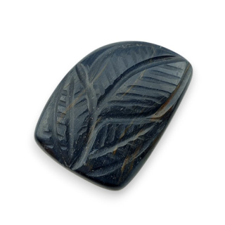 Blue tiger's eye carved cabochon 26x19 mm no 109
