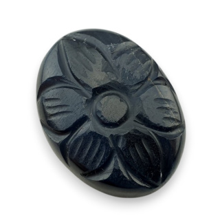 Blue tiger's eye carved cabochon 26x19 mm no 125