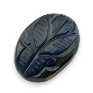 Blue tiger's eye carved cabochon 26x19 mm no 94