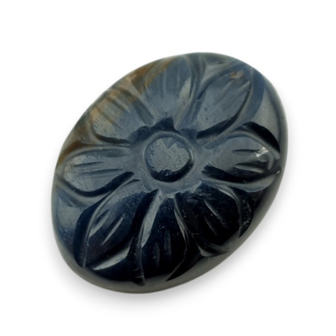 Blue tiger's eye carved cabochon 26x20 mm no 113 Blue tiger's eye carved cabochon 26x20 mm no 113