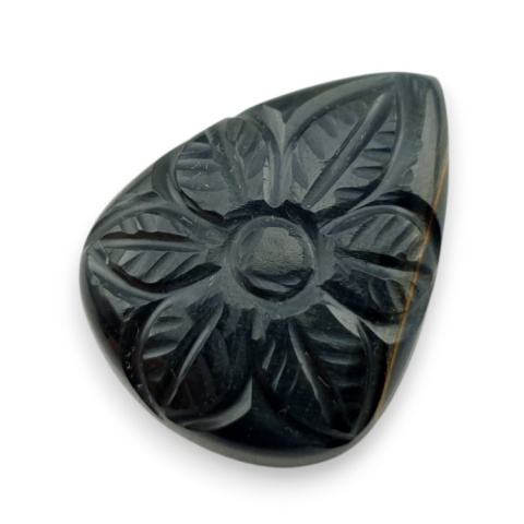 Blue tiger's eye carved cabochon 26x20 mm no 147 Blue tiger's eye carved cabochon 26x20 mm no 147