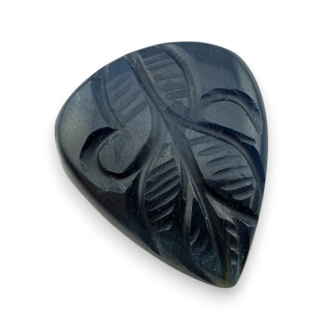 Blue tiger's eye carved cabochon 26x21 mm no 110