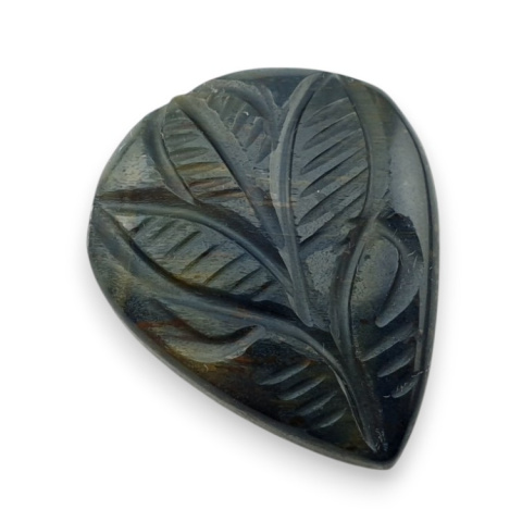 Blue tiger's eye carved cabochon 26x22 mm no 137 Blue tiger's eye carved cabochon 26x22 mm no 137