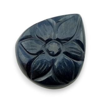 Blue tiger's eye carved cabochon 26x22 mm no 91
