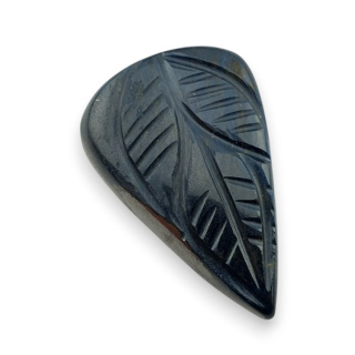 Blue tiger's eye carved cabochon 27x18 mm no 98