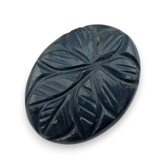 Blue tiger's eye carved cabochon 27x20 mm no 101