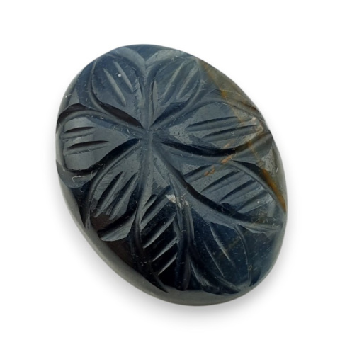 Blue tiger's eye carved cabochon 27x20 mm no 142 Blue tiger's eye carved cabochon 27x20 mm no 142