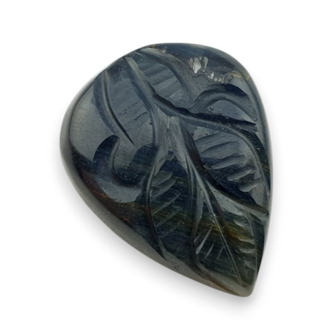 Blue tiger's eye carved cabochon 27x21 mm no 124 Blue tiger's eye carved cabochon 27x21 mm no 124