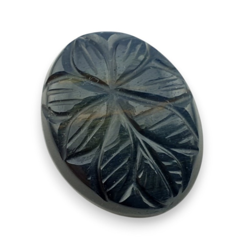 Blue tiger's eye carved cabochon 27x21 mm no 134 Blue tiger's eye carved cabochon 27x21 mm no 134