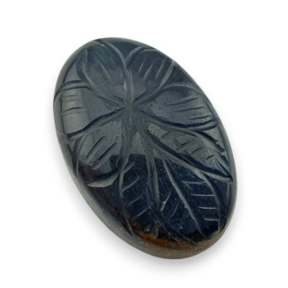 Blue tiger's eye carved cabochon 28x18 mm no 139