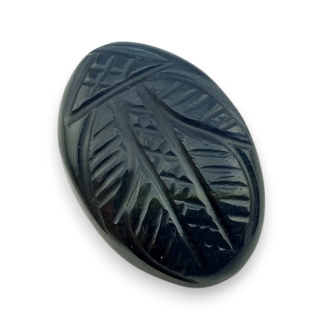 Blue tiger's eye carved cabochon 28x19 mm no 82