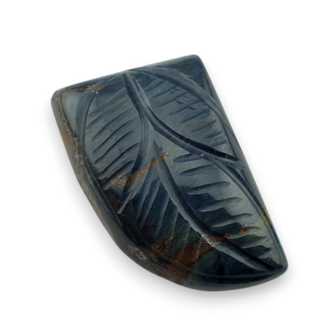 Blue tiger's eye carved cabochon 28x19 mm no 86 Blue tiger's eye carved cabochon 28x19 mm no 86