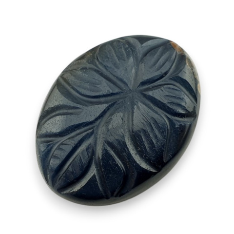 Blue tiger's eye carved cabochon 28x21 mm no 100 Blue tiger's eye carved cabochon 28x21 mm no 100