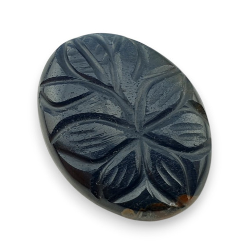 Blue tiger's eye carved cabochon 28x21 mm no 100 Blue tiger's eye carved cabochon 28x21 mm no 100