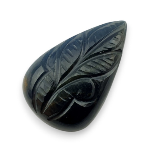 Blue tiger's eye carved cabochon 29x18 mm no 89 Blue tiger's eye carved cabochon 29x18 mm no 89