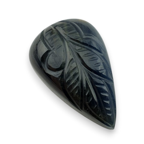Blue tiger's eye carved cabochon 29x18 mm no 89 Blue tiger's eye carved cabochon 29x18 mm no 89