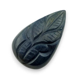 Blue tiger's eye carved cabochon 31x19 mm no 111