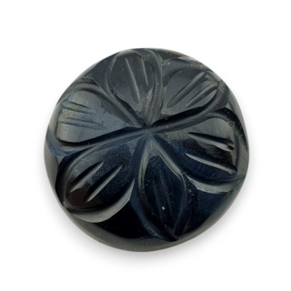 Blue tiger's eye carved cabochon fi 19 mm no 104