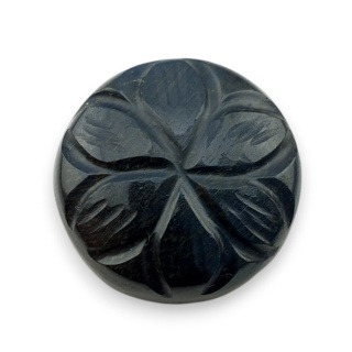 Blue tiger's eye carved cabochon fi 20 mm no 114