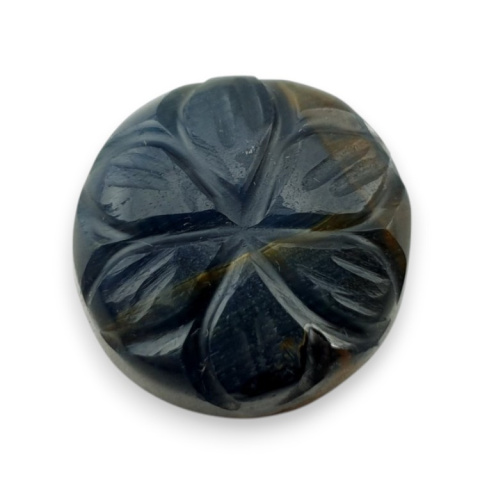 Blue tiger's eye carved cabochon fi 20 mm no 90 Blue tiger's eye carved cabochon fi 20 mm no 90