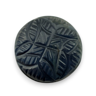 Blue tiger's eye carved cabochon dia. 23 mm no 105