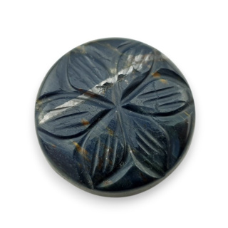 Blue tiger's eye carved cabochon fi 24 mm no 117