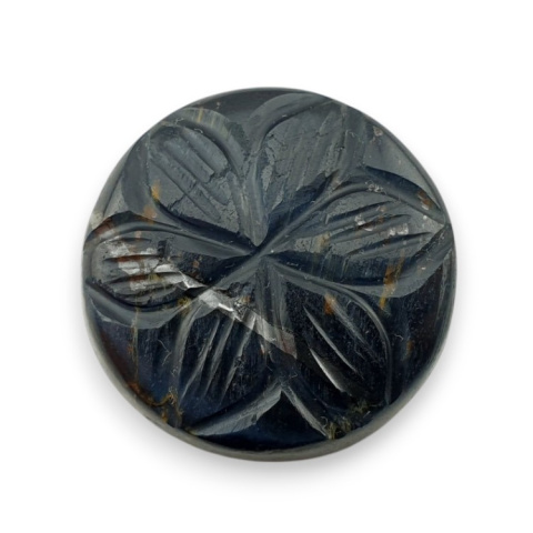 Blue tiger's eye carved cabochon fi 24 mm no 117 Blue tiger's eye carved cabochon fi 24 mm no 117
