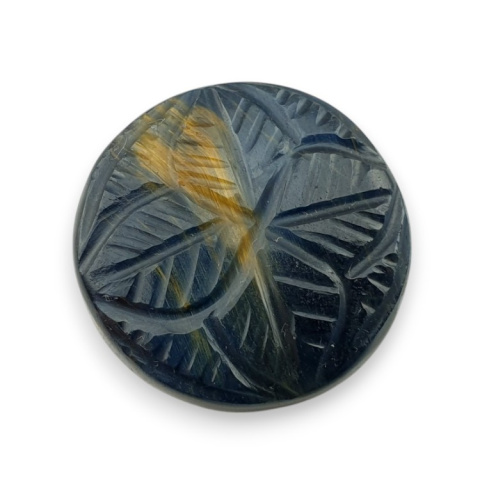 Blue tiger's eye carved cabochon fi 24 mm no 141 Blue tiger's eye carved cabochon fi 24 mm no 141