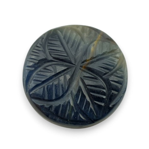 Blue tiger's eye carved cabochon fi 24 mm no 95 Blue tiger's eye carved cabochon fi 24 mm no 95