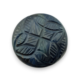 Blue tiger's eye carved cabochon fi 27 mm no 99