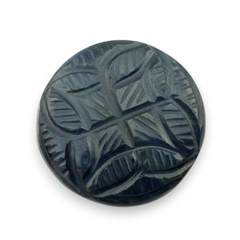 Blue tiger's eye carved cabochon fi 27 mm no 99 Blue tiger's eye carved cabochon fi 27 mm no 99