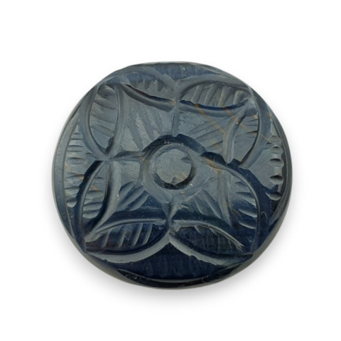 Blue tiger's eye carved cabochon fi 28 mm no 130 Blue tiger's eye carved cabochon fi 28 mm no 130