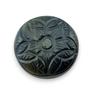 Blue tiger's eye carved cabochon fi 28 mm no 83