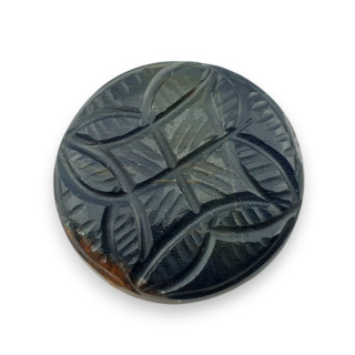 Blue tiger's eye carved cabochon fi 28 mm no 88