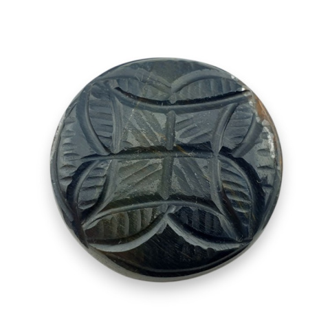 Blue tiger's eye carved cabochon fi 28 mm no 88 Blue tiger's eye carved cabochon fi 28 mm no 88