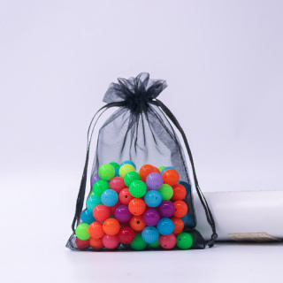 Organza bag 9x7 cm 1 piece black