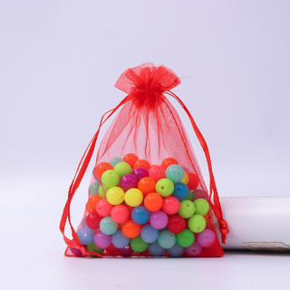 Organza bag 9x7 cm 1 pc red