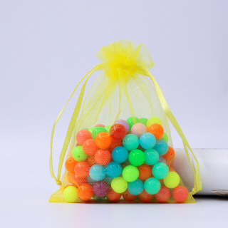 Organza bag 9x7 cm 1 pc yellow
