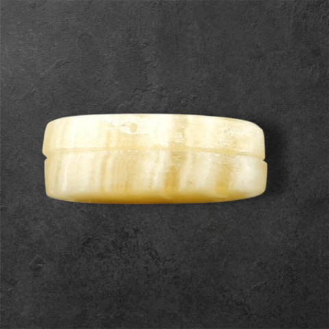 Żółty aragonit para kaboszonów z dziurką 24x11 mm nr P963 Żółty aragonit para kaboszonów z dziurką 24x11 mm nr P963