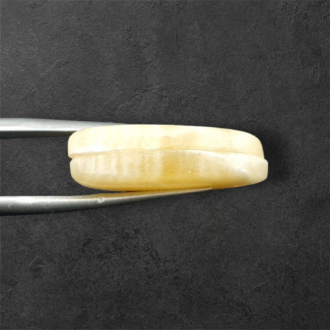 Yellow aragonite pair of hole cabochons 25x11 mm no. P948 Yellow aragonite pair of hole cabochons 25x11 mm no. P948