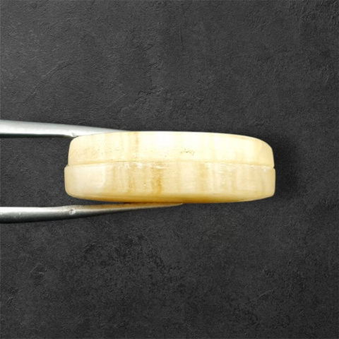 Yellow aragonite pair of hole cabochons 25x12 mm no. P951 Yellow aragonite pair of hole cabochons 25x12 mm no. P951