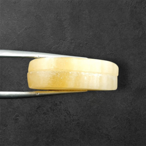 Yellow aragonite pair of hole cabochons 26x14 mm no P960 Yellow aragonite pair of hole cabochons 26x14 mm no P960