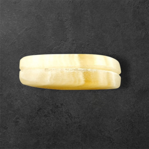Yellow aragonite pair of cabochons with hole 27x11 mm no. P964 Yellow aragonite pair of cabochons with hole 27x11 mm no. P964