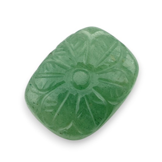 Green aventurine carved cabochon 24x18 mm no 21