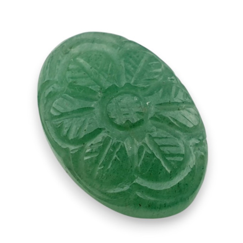 Green aventurine carved cabochon 26x18 mm no 8 Green aventurine carved cabochon 26x18 mm no 8