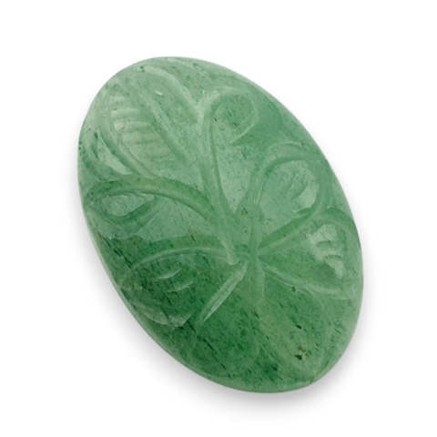 Green aventurine carved cabochon 27x18 mm no 1 Green aventurine carved cabochon 27x18 mm no 1