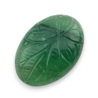 Green aventurine carved cabochon 27x19 mm no 15